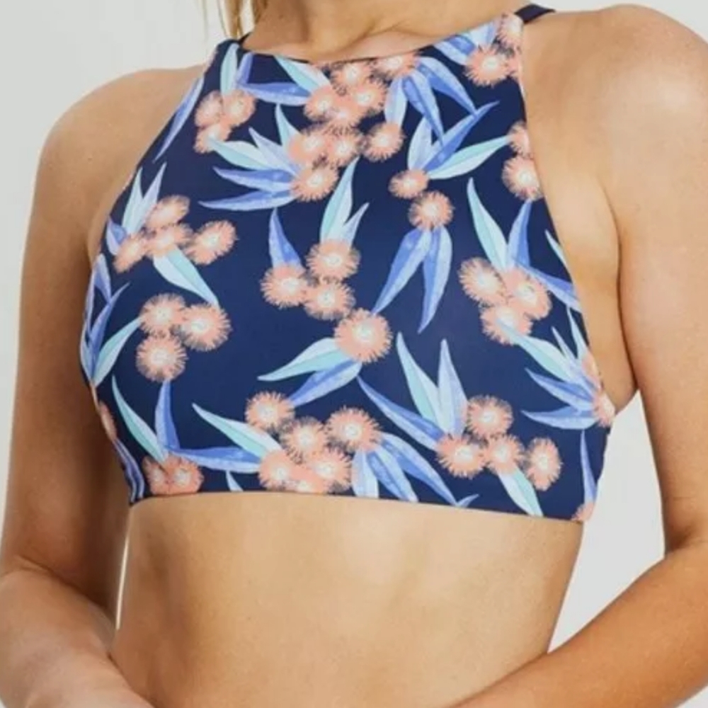 NWOT Patagonia Nanogrip Nireta High Neck Bikini Top Las Flores